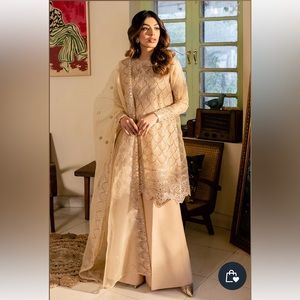Pakistani full embellished 3pcs suit